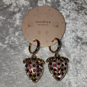 Serafina Strawberry🍓 Earrings with Red❤️ and Gold✨️ Accents/NWT